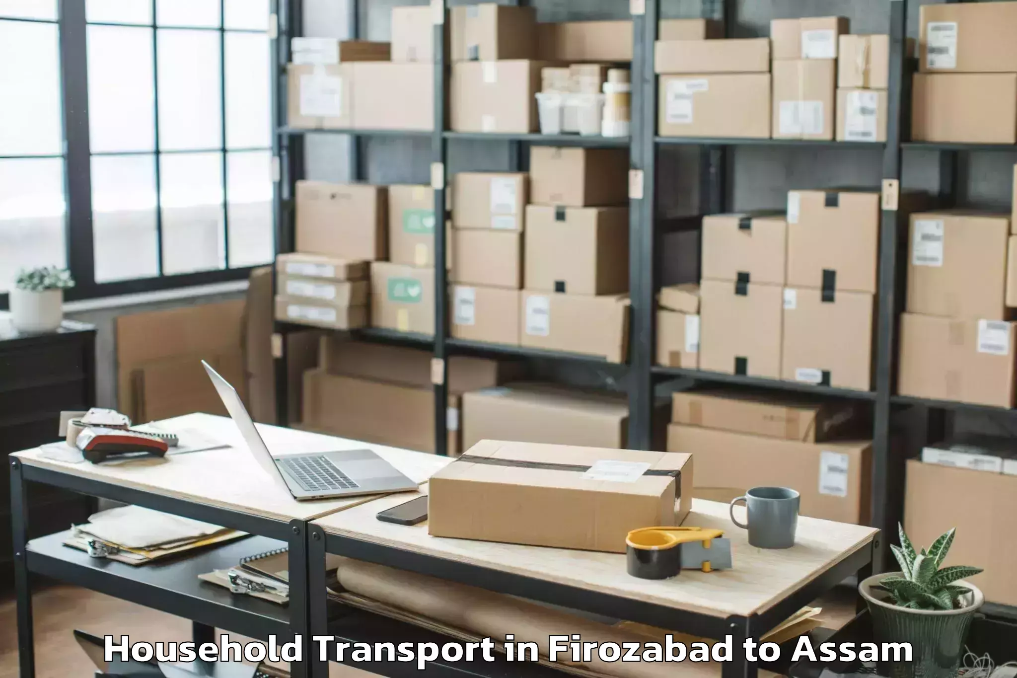 Trusted Firozabad to Dudhnoi Household Transport